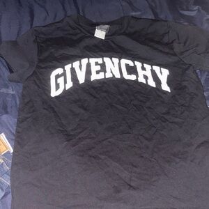 Givenchy Black Tee with White Logo